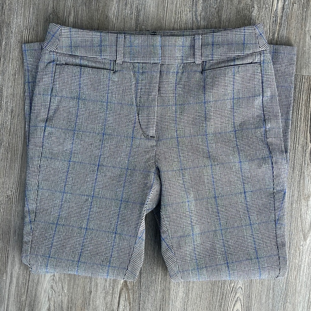 LOFT High Waist Skinny Plaid Pants Size 4P